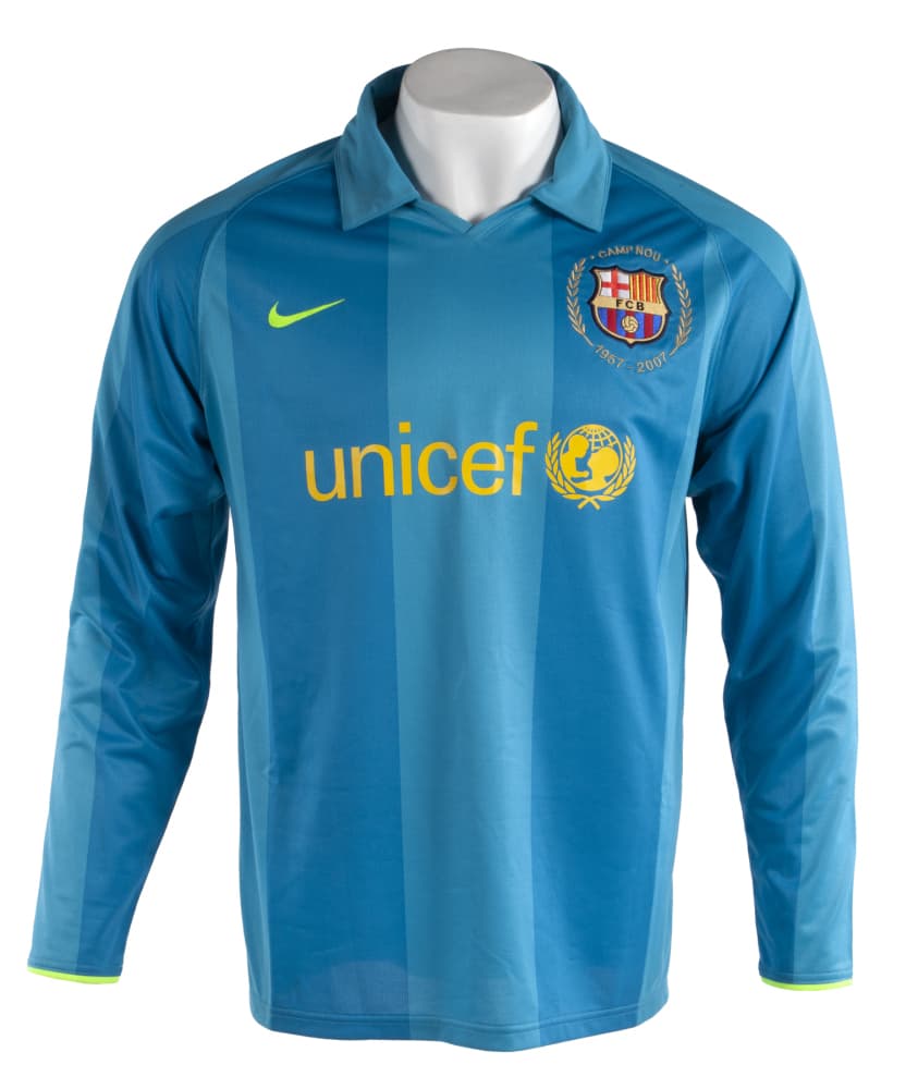 LIONEL MESSI 2008 MATCH WORN FC BARCELONA SHIRT