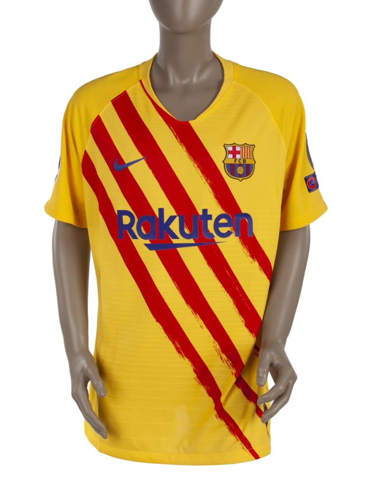 LIONEL MESSI SIGNED 2020-21 CHAMPIONS LEAGUE MATCH WORN FC
