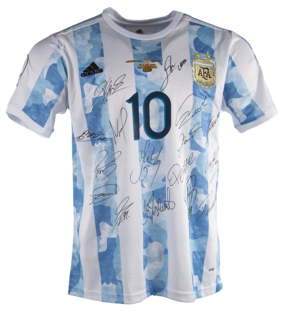 アルゼンチン代表 Copa America 2021 シャツ LIONEL MESSI SIGNED 2021 COPA AMERICA FINAL ARGENTINA SHIRT (FULL