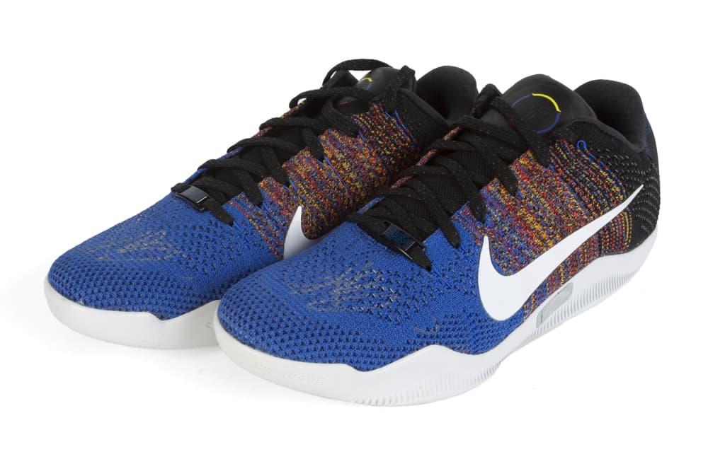 KOBE BRYANT SIGNED BLUE NIKE KOBE XI SHOES (NBA AUTHENTICATION)