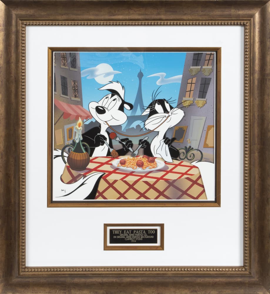 PEPE LE PEW AND PENELOPE PUSSYCAT FUNNY 2004 ANIMATION CEL