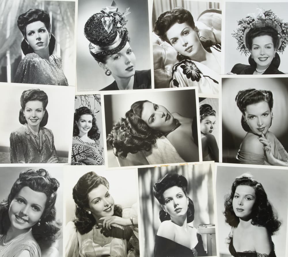 ANN MILLER 1940S RARE BLACK AND WHITE HEADSHOT PHOTOGRAPHS