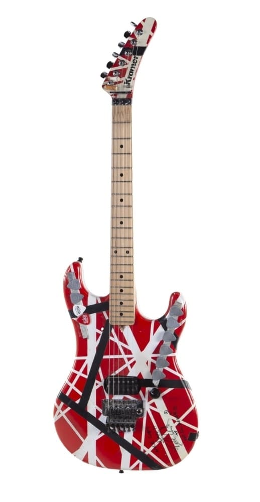 VAN HALEN: EDDIE VAN HALEN SIGNED KRAMER EVH FRANKENSTRAT-STYLE