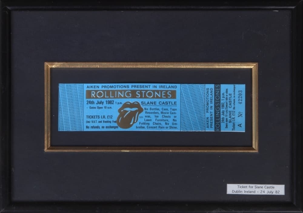 THE ROLLING STONES: BILL WYMAN 1982 ROLLING STONES TICKET