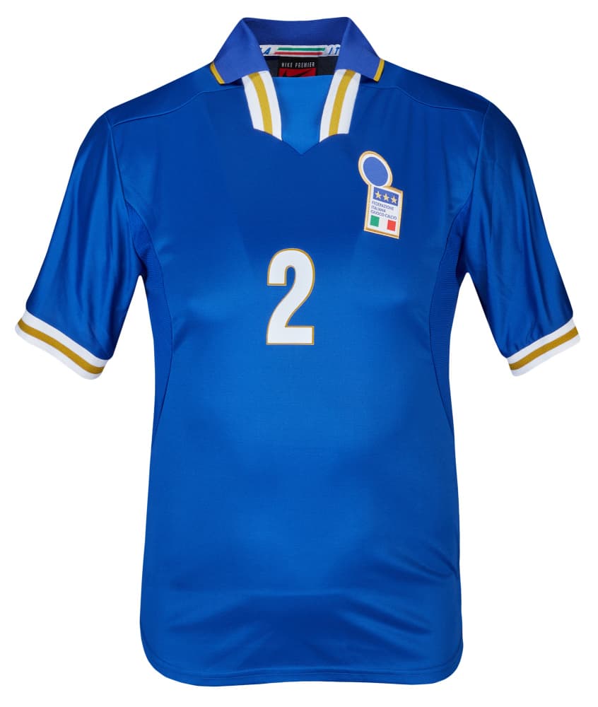 アルベルティーニのイタリア代表ユニフォーム（96年ユーロ） LUIGI APOLLONI UEFA EURO 1996 MATCH ISSUED ITALY JERSEY