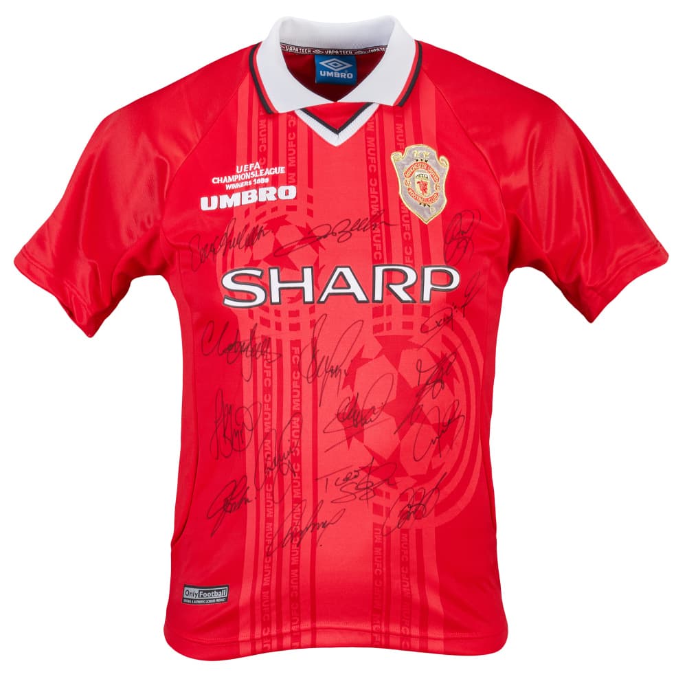 MANCHESTER UNITED 1998-99 UEFA CHAMPIONS LEAGUE WINNERS TEAM