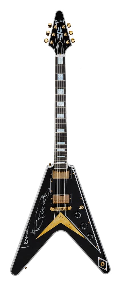 LENNY KRAVITZ: SIGNED GIBSON CUSTOM SHOP FLYING V ELECTRIC GUITAR