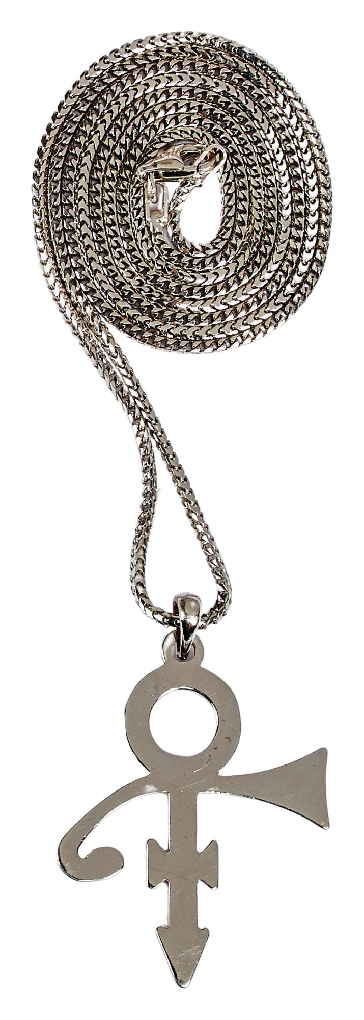 PRINCE | TOUR-WORN 14K LOVE SYMBOL NECKLACE (WITH PHOTO)