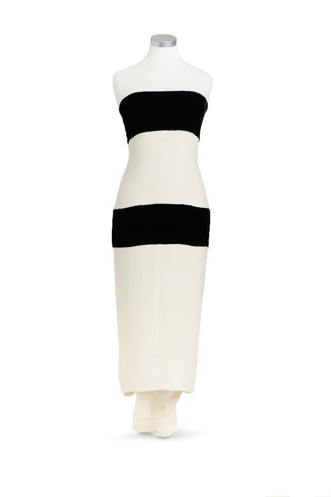 PRINCESS DIANA | CATHERINE WALKER BLACK AND WHITE STRAPLESS GOWN PRINCESS DIANA | CATHERINE WALKER BLACK AND WHITE STRAPLESS GOWN