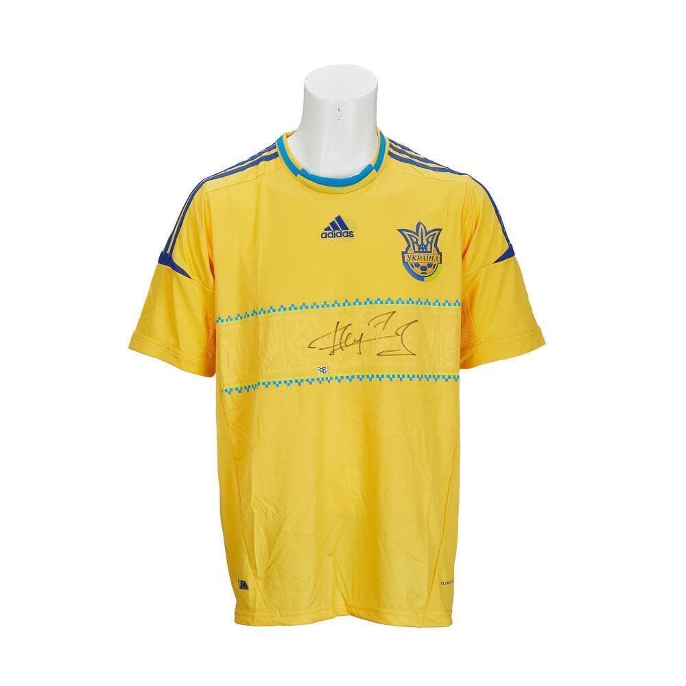 コリンシアン・マスターモデル【Shevchenko＊UKRAINE/】 ANDRIY SHEVCHENKO: SIGNED 2012-14 UKRAINE JERSEY