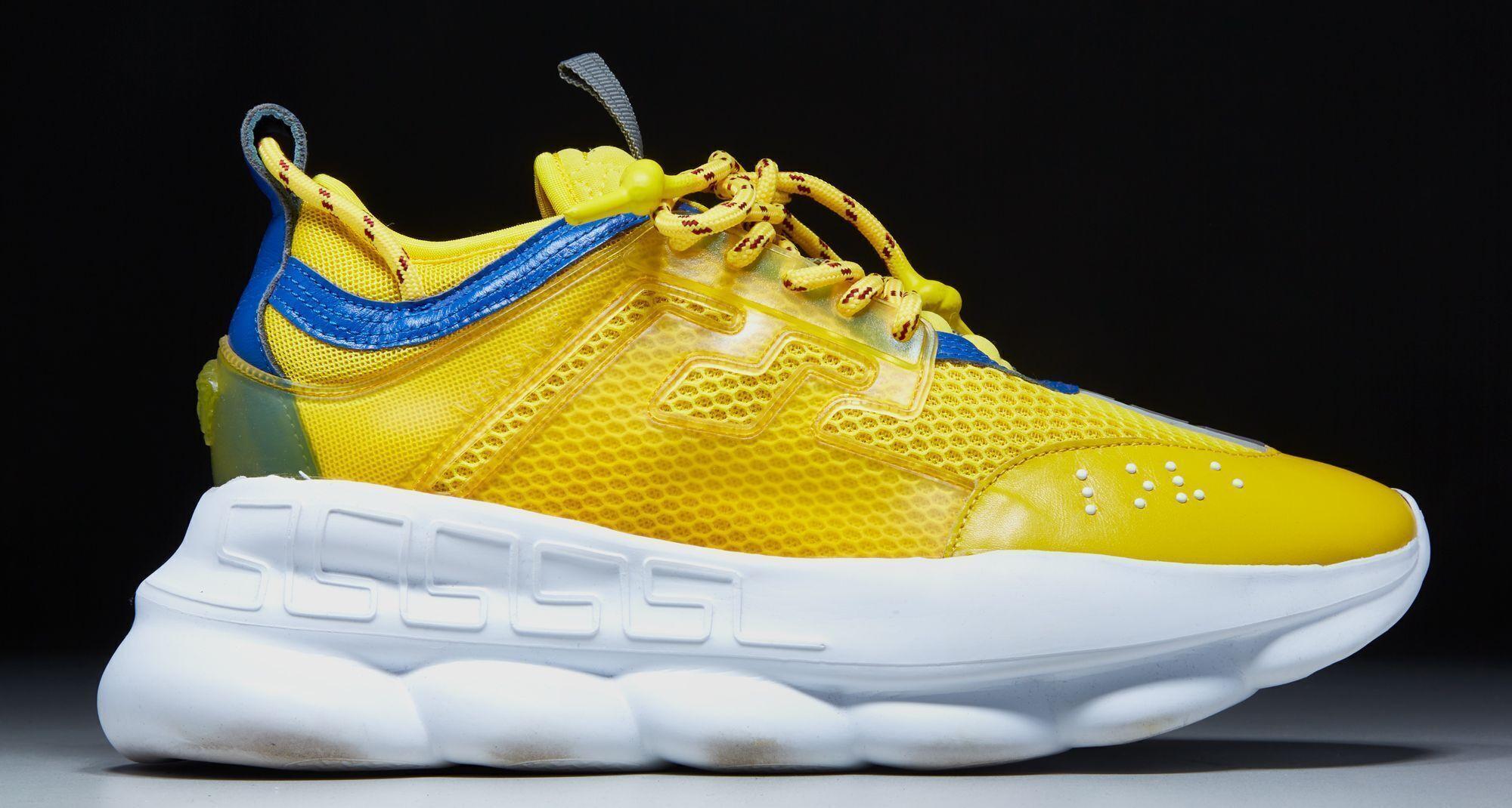 VERSACE Chain Reaction スニーカー ブルー イエロー Rick Ross | Versace Chain Reaction 