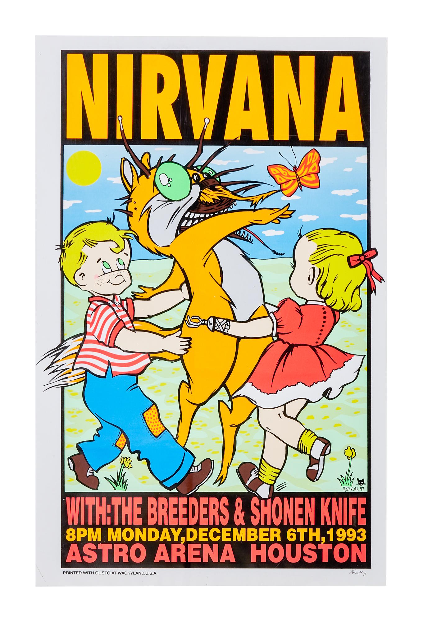 NIRVANA | 1993 HOUSTON ASTRO ARENA CONCERT POSTER