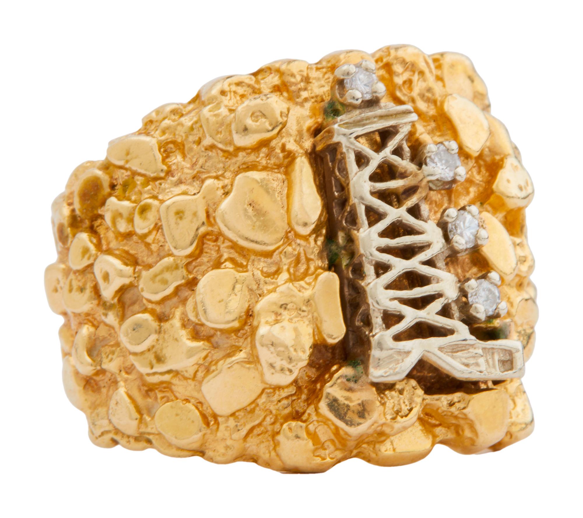 ZZ TOP | DUSTY HILL COMMISSIONED OIL DERRICK NUGGET RING