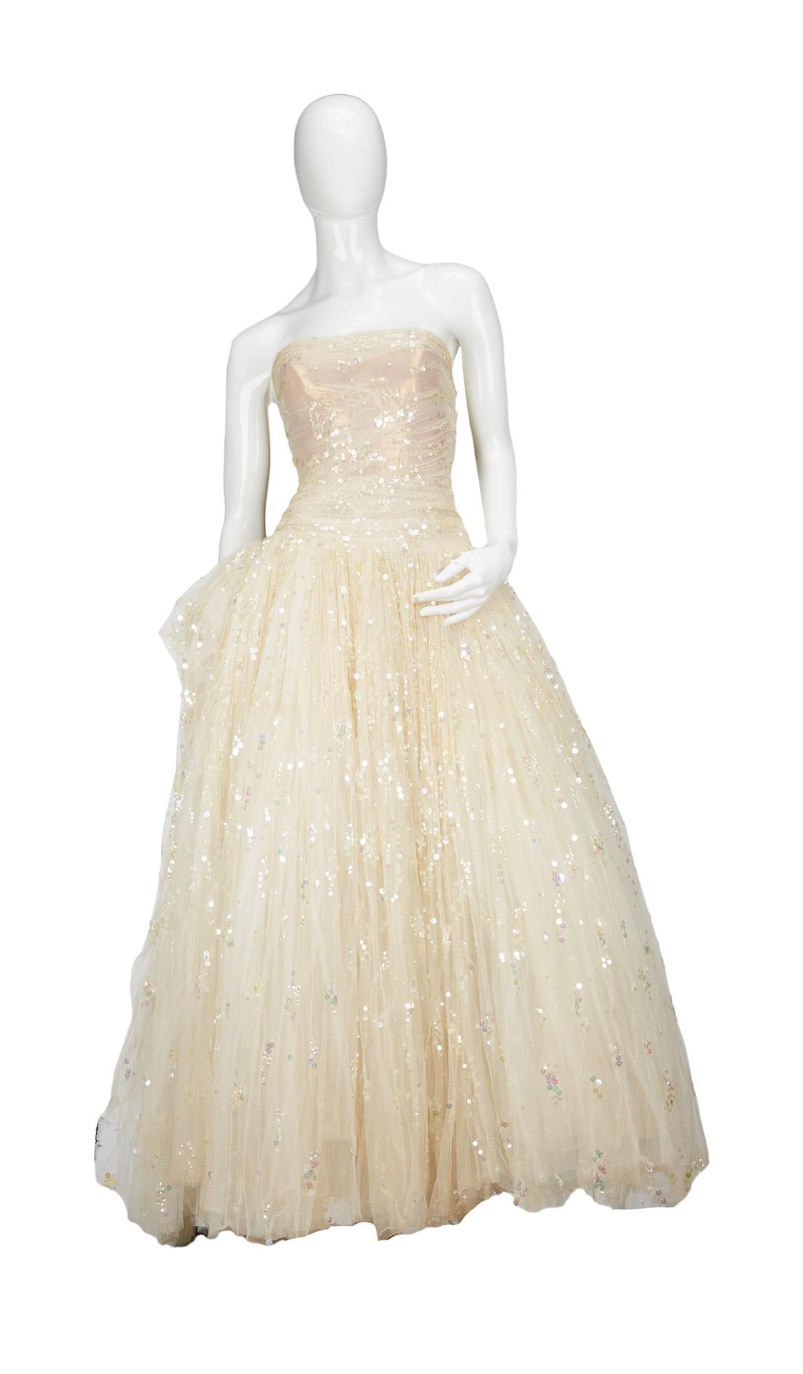 Nicole Kidman | "Stepford Wives" White Iridescent Sequin Gown Costume  Design By Ann Roth (With DVD)