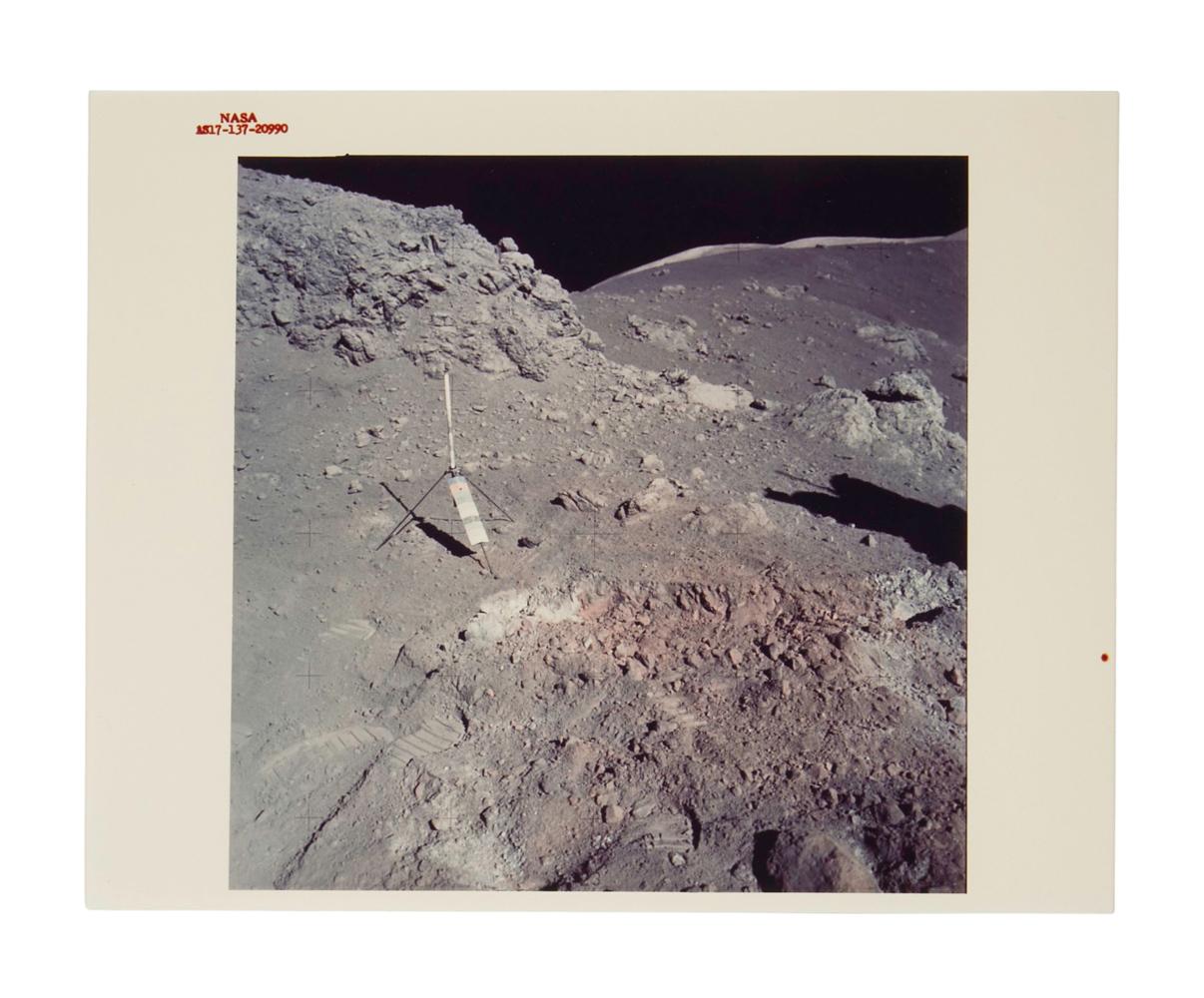 NASA - Apollo 17 | Orange Soil On Lunar Surface 