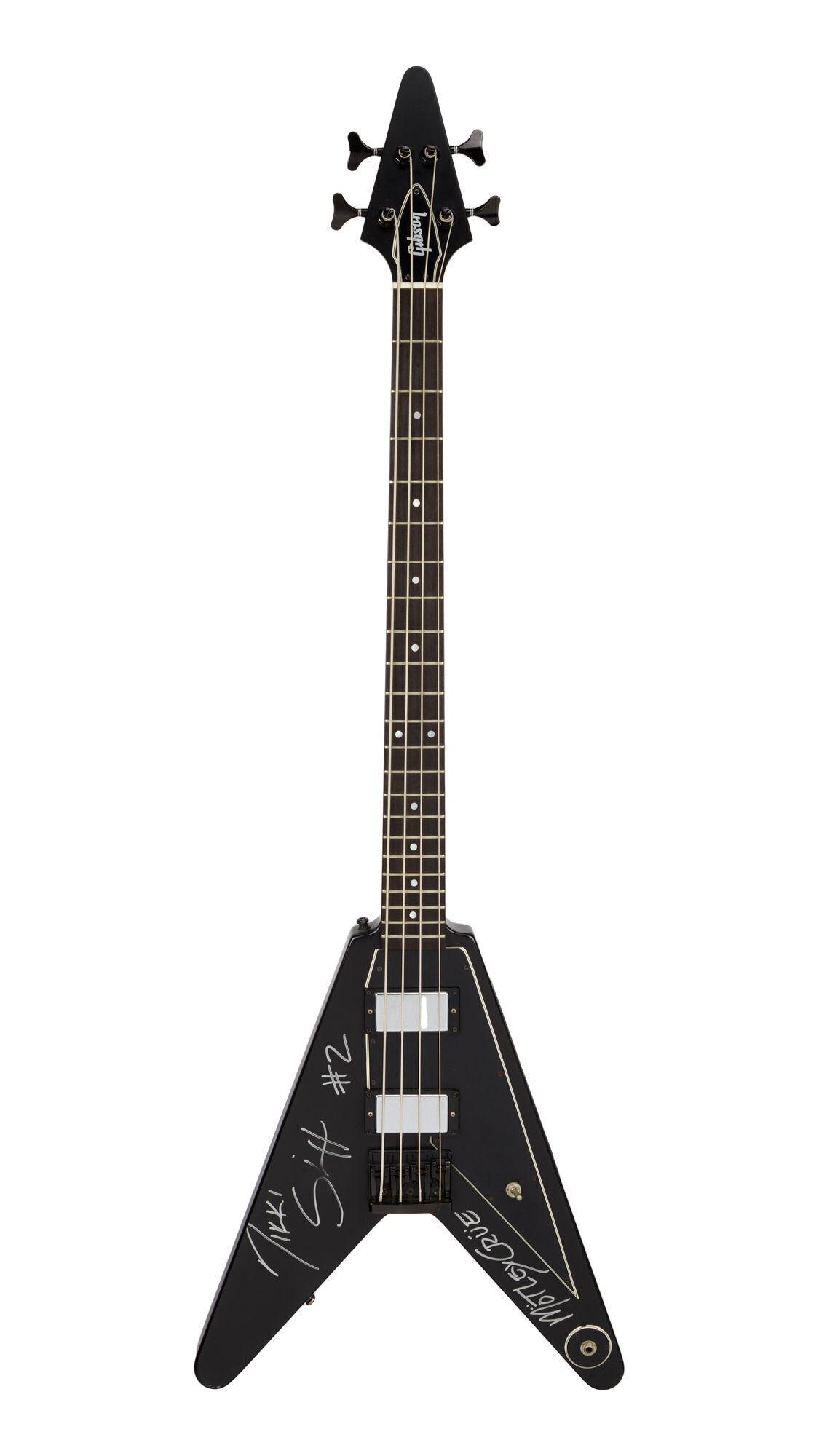 Motley Crue | Nikki Sixx Owned and Played Gibson Flying V Bass Guitar