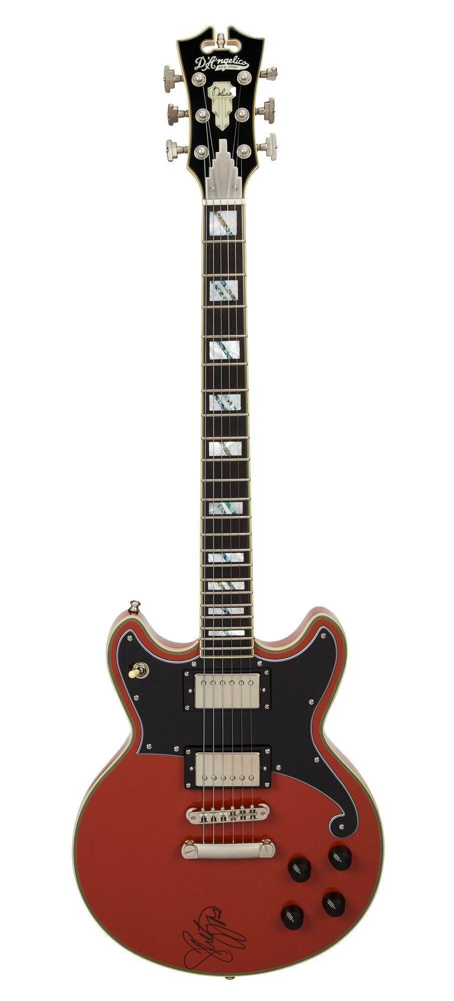 ず*ら様 【激レア】D'AGOSTINO New York バイオリンベース Miley Cyrus | Signed D'Angelico Deluxe Brighton LE Prototype, Rust