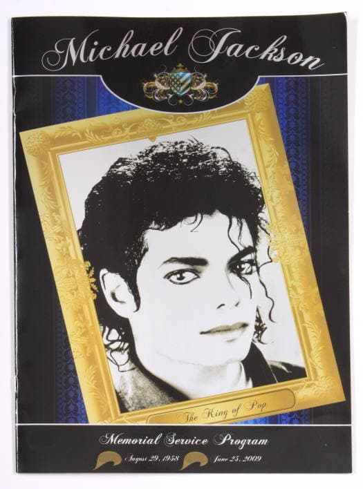 MICHAEL JACKSON MEMORIAL SERVICE PROGRAM