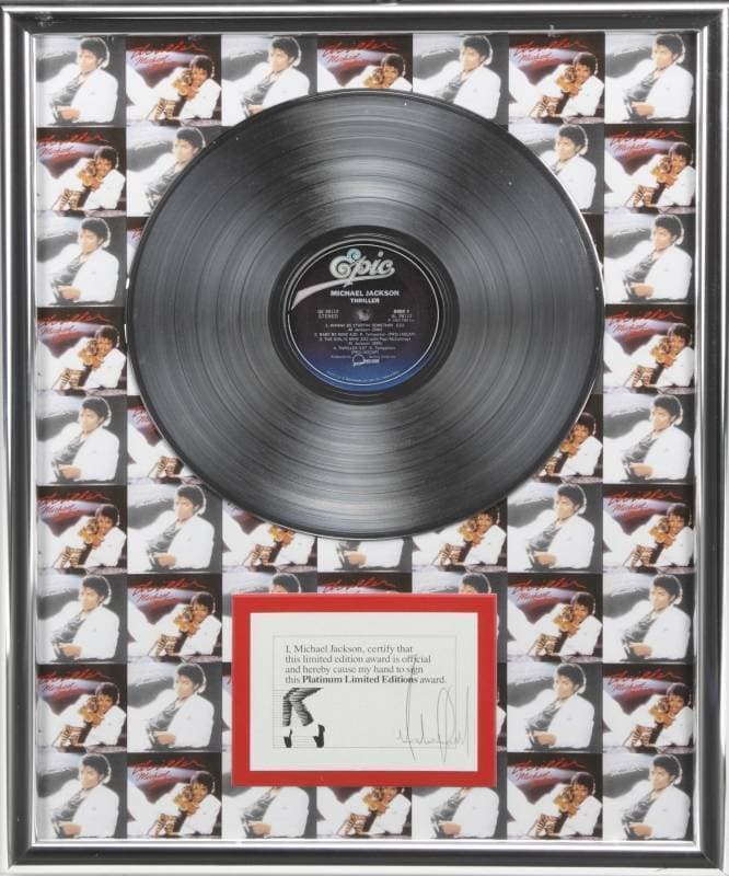 MICHAEL JACKSON SIGNED PRESENTATION AWARD