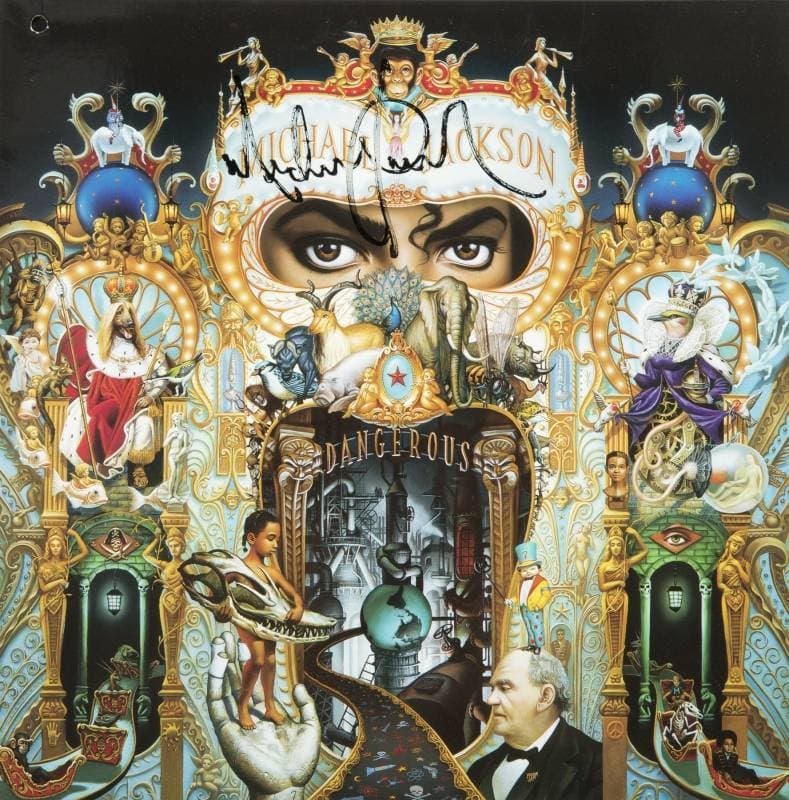 MICHAEL JACKSON SIGNED DANGEROUS ALBUM