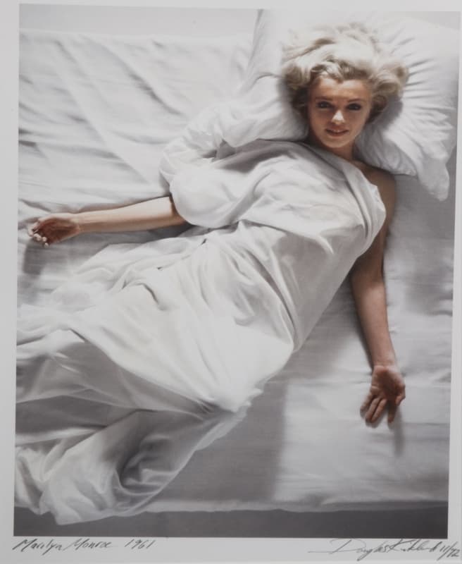 marilyn monroe white silk dress MARILYN MONROE (NUDE IN WHITE SILK SHEET), DOUGLAS KIRKLAND