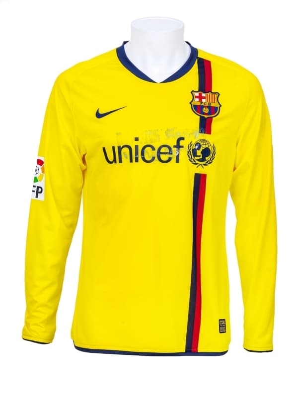 DANI ALVES 2008 FC BARCELONA MATCH WORN JERSEY