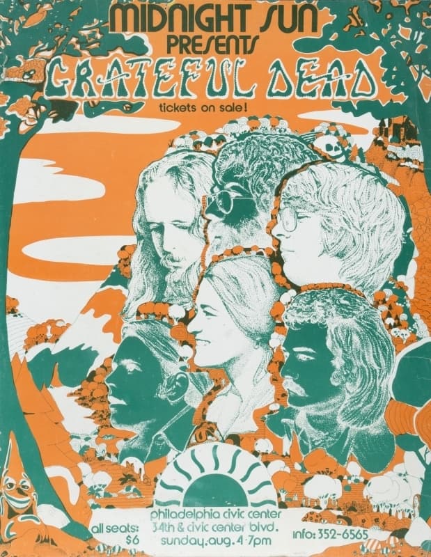GRATEFUL DEAD 1974 CONCERT POSTER