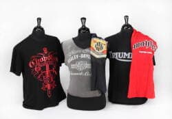 GROUP OF MOTORCYCLE THEMED T-SHIRTS