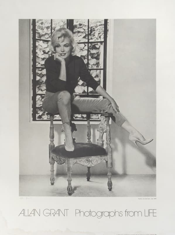 MARILYN MONROE 1962 1980 POSTER SIGNED BY ALLAN GRANT Marilyn monroe 1962 1980 poster signed by allan grant