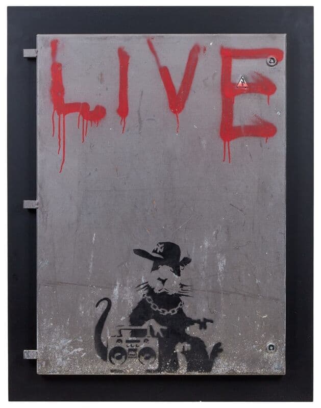 Banksy | "Gangsta Rat - Live" Liverpool Stencil Painting, with Book