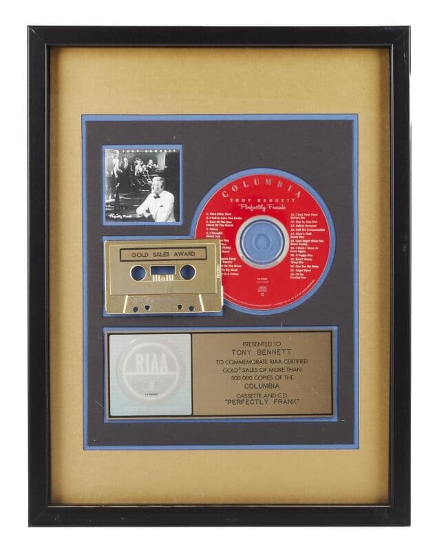 Tony Bennett | Perfectly Frank RIAA "Gold" Record Award
